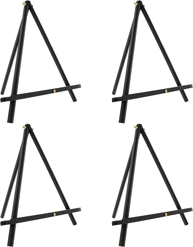 U.S. Art Supply 12" High Black Wood Display Stand A-Frame Artist Easel (Pack of 4) - Adjustable W... | Amazon (US)