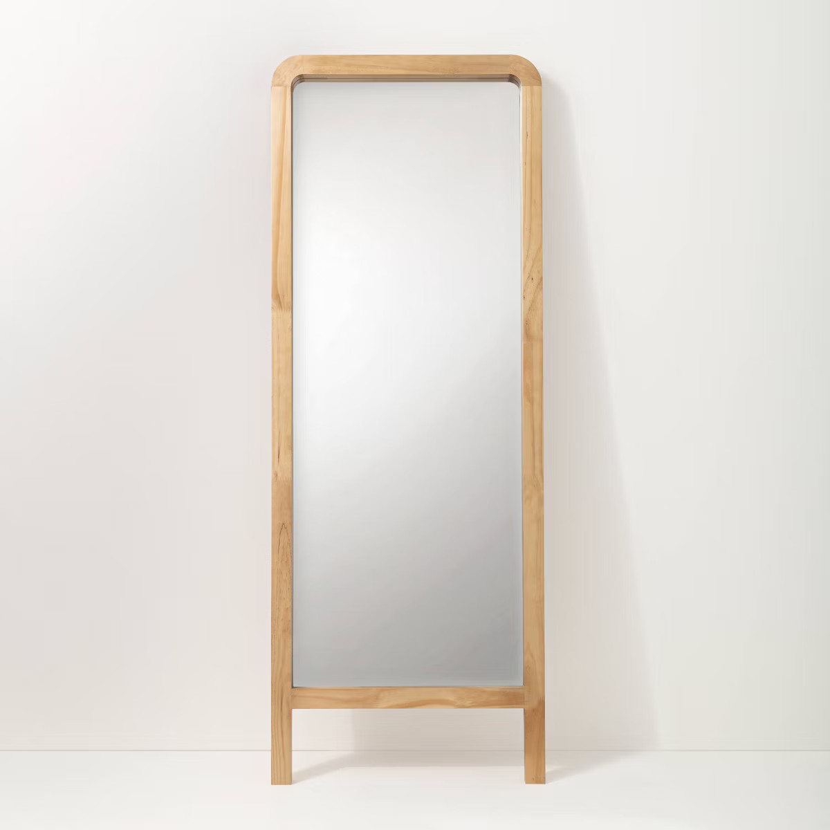 71" Standing Wood Framed Mirror Natural - Hearth & Hand™ with Magnolia: Tall, Full Body Reflect... | Target