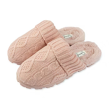 JS Jessica Simpson Cable Knit Womens Slip-On Slippers | JCPenney