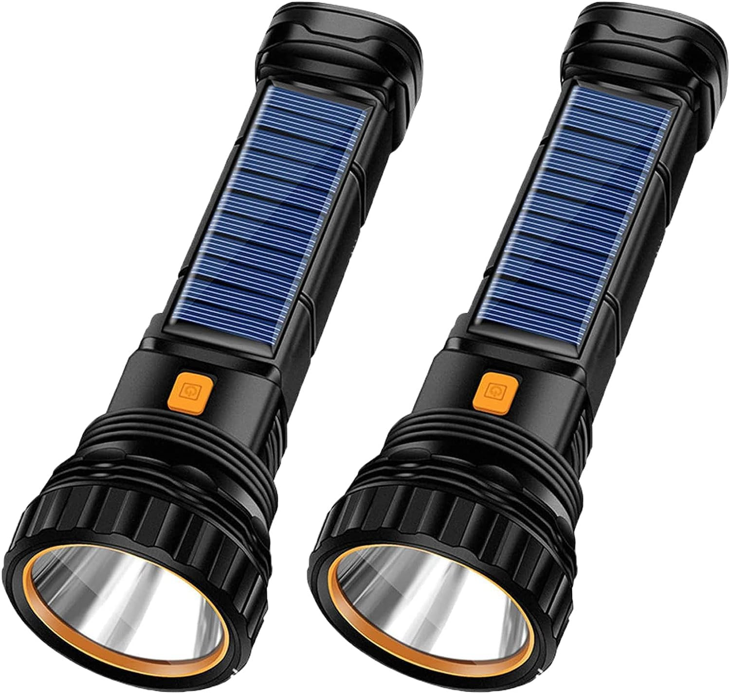 2pcs Solar/Rechargeable Multi Function 1000 Lumens LED Flashlight, with Emergency Strobe Light an... | Amazon (US)