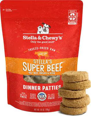 Stella & Chewy's Stella's Super Beef Dinner Patties Freeze-Dried Raw Dog Food, 25-oz bag | Chewy