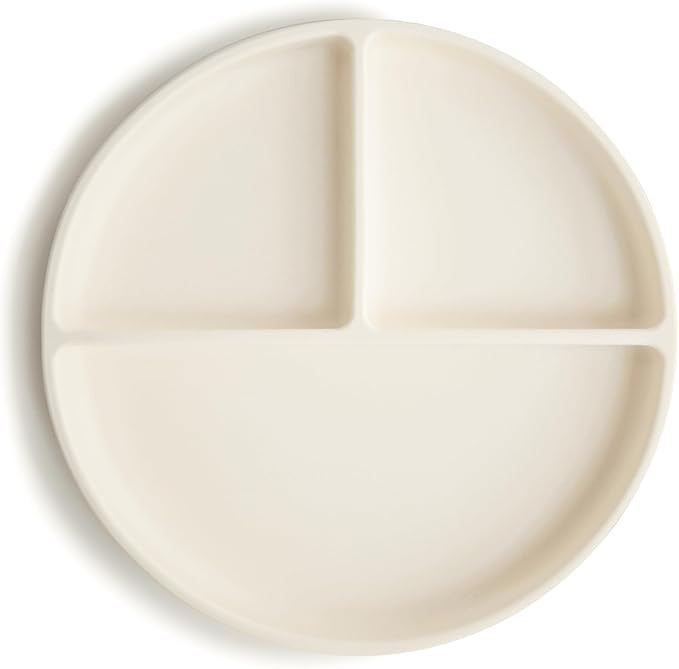 mushie Silicone Suction Plate | BPA-Free Non-Slip Design (Ivory) | Amazon (US)