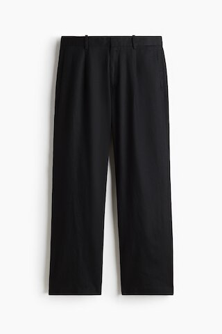 H & M - Relaxed-Fit Linen-Blend Pants - Black | H&M (US + CA)