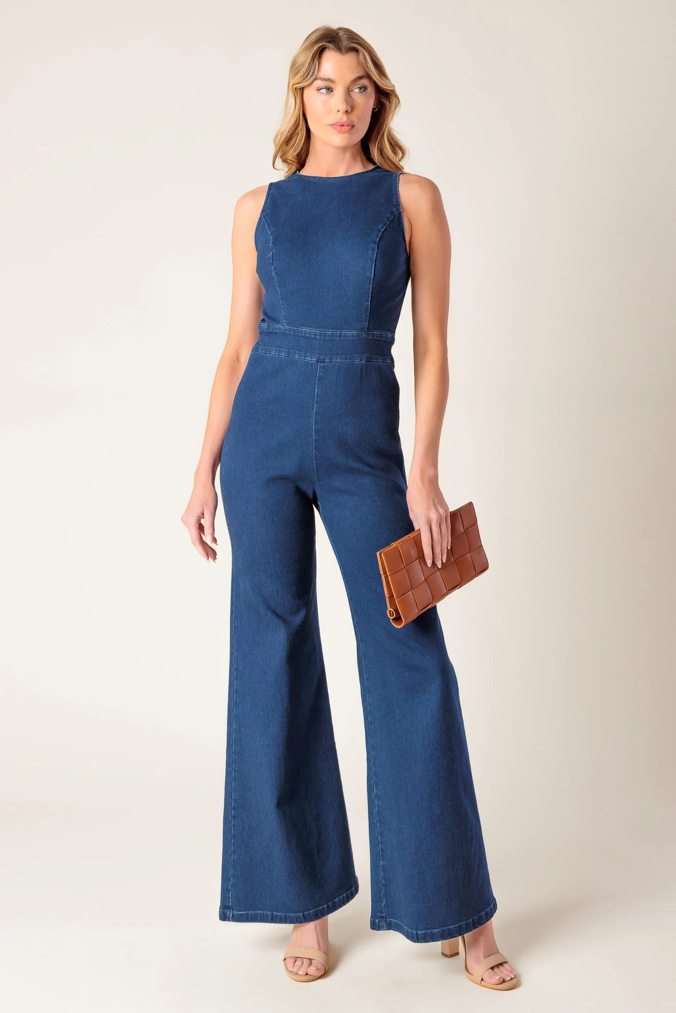 BOOK NOOK MEDIUM INDIGO DENIM JUMPSUIT MEDIUM INDIGO / M | Casual Chic Boutique