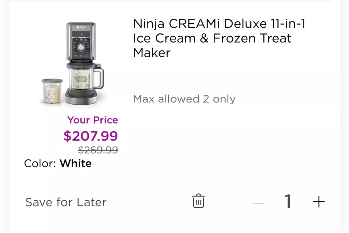 Ninja CREAMi Deluxe 11 in 1 Ice Cream and Frozen Treat Maker