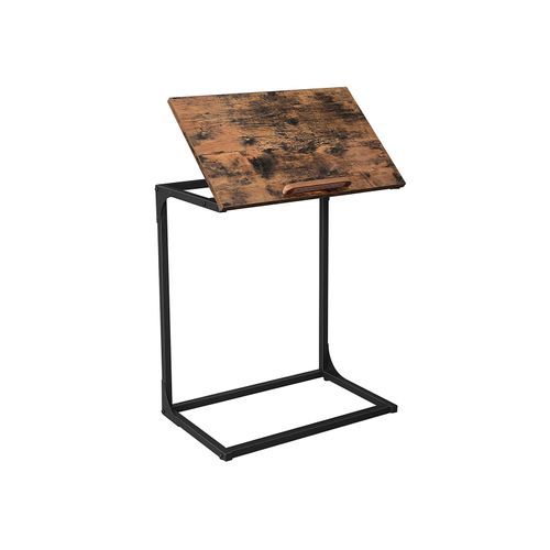 Industrial C-shaped Side Table with Adjustable Top | Songmics