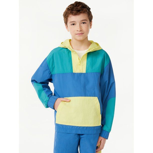 Free Assembly Boys Color Block Anorak, Sizes 4-18 | Walmart (US)