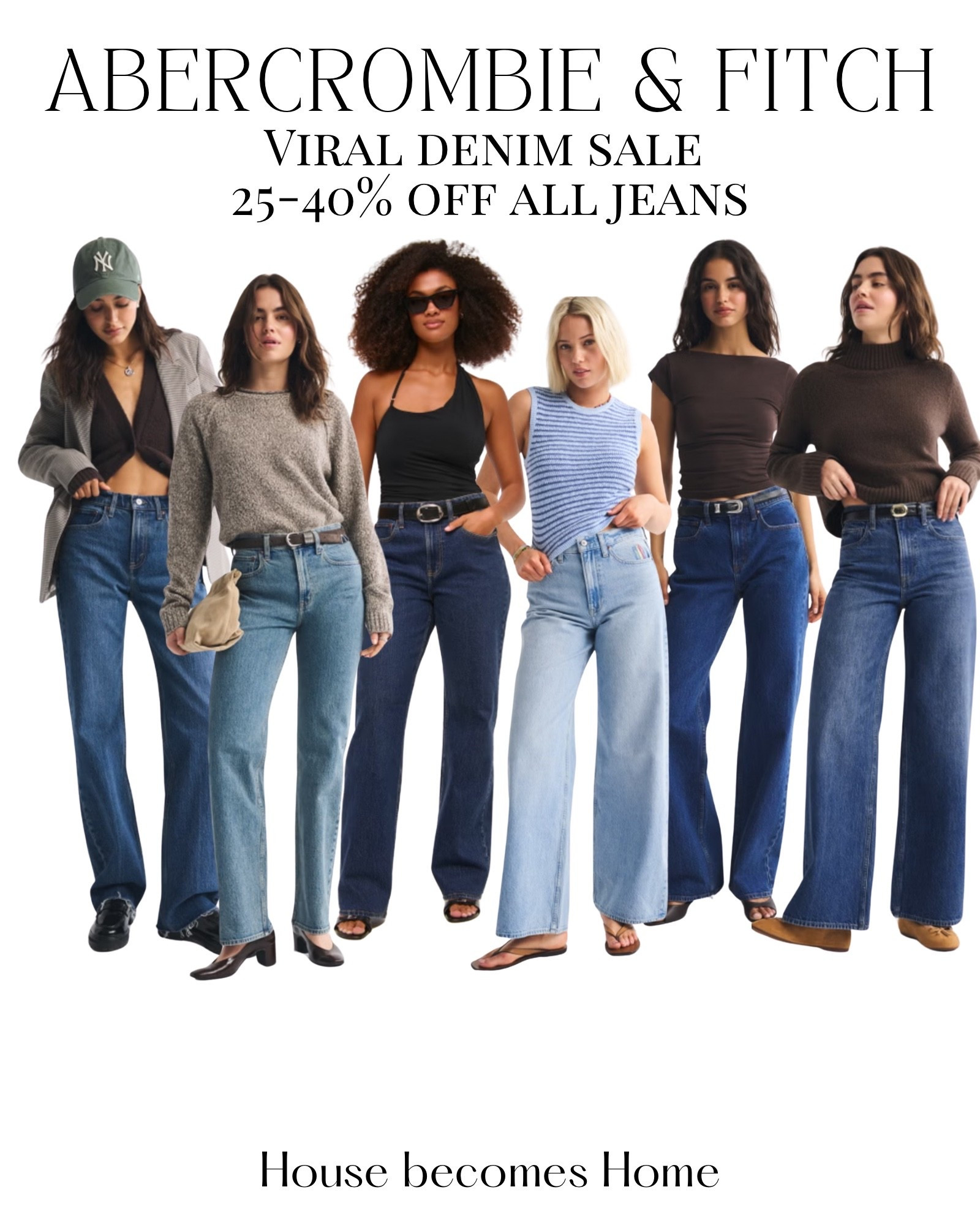 Abercrombie & Fitch viral denim sale! 25-40% off all jeans! 

#LTKMidsize #LTKPetite #LTKSaleAlert