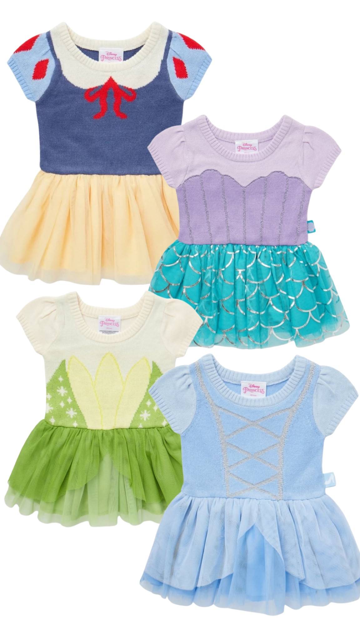 Baby sweater top princess dresses! So much more comfortable than the typical princess dresses and affordable. Great for your growing little ones!

#LTKKids #LTKBacktoSchool #LTKBaby