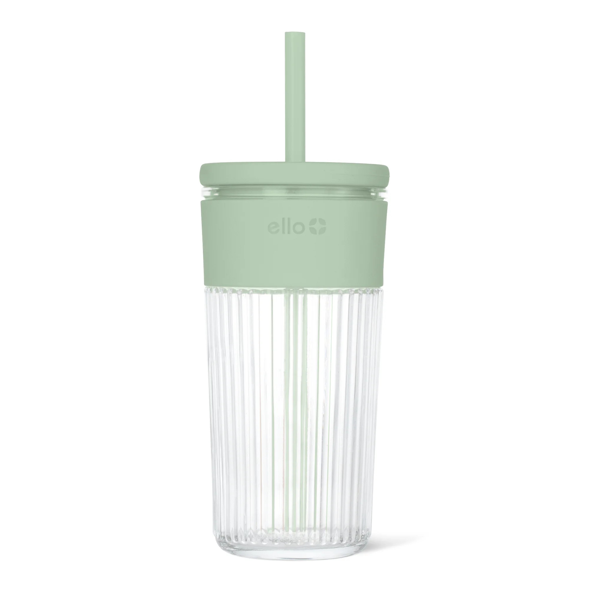 Ello Ava 18oz Glass Travel Mug - Sage | Walmart (US)