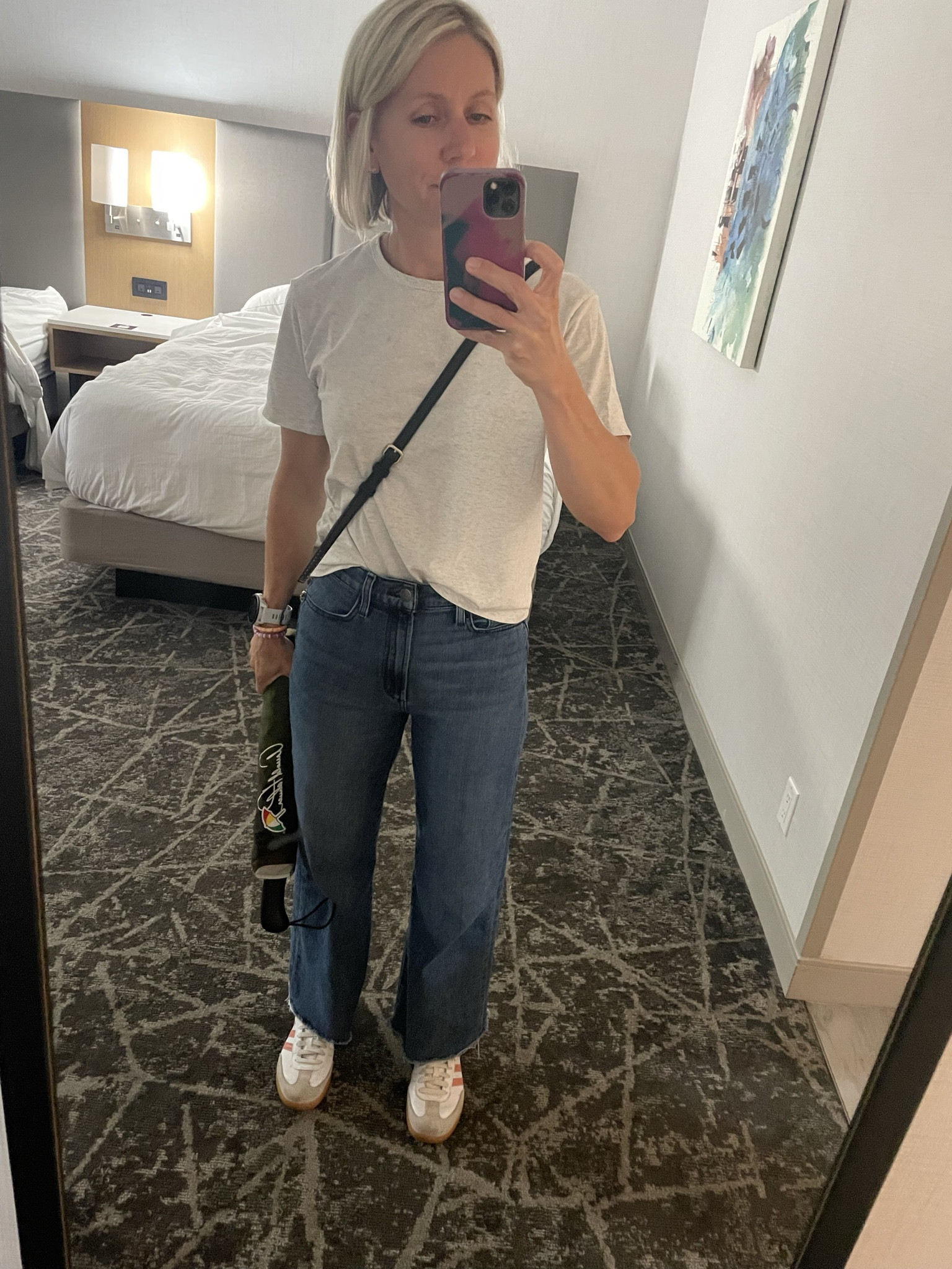 Effortless everyday vibes  Wide-leg jeans + a classic shirt + my go-to Sambas = the perfect mix of comfort and style. Casual, chic, and ready for anything—from coffee runs to errands or just strolling around town. 

 #LTKdayinmylife #LTKootd #LTKmomlife