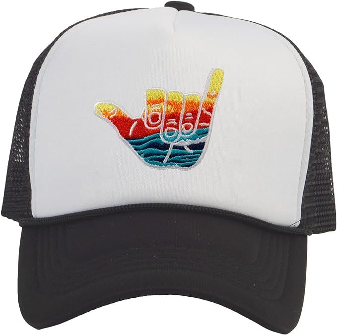 Gravity Threads Shaka Learn to Surf Patch Trucker Hat - White/Black | Amazon (US)