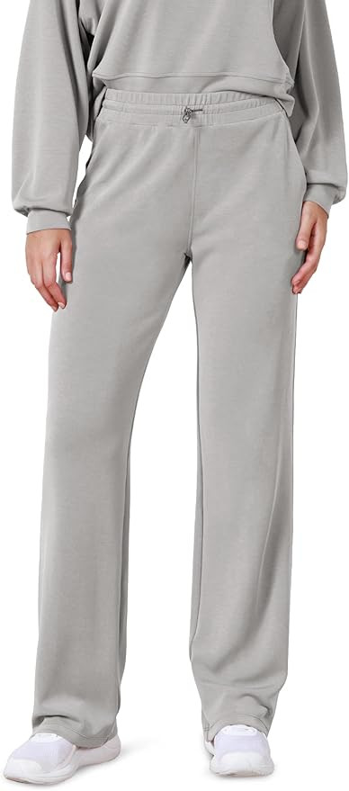 ODODOS Women's Modal Soft Wide Leg Pants with Pockets Adjustable Shockcord High Waist Casual Loun... | Amazon (US)