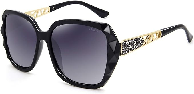 LECKIRUT Oversized Sunglasses for Women Polarized UV Protection Classic Fashion Ladies Shades | Amazon (US)