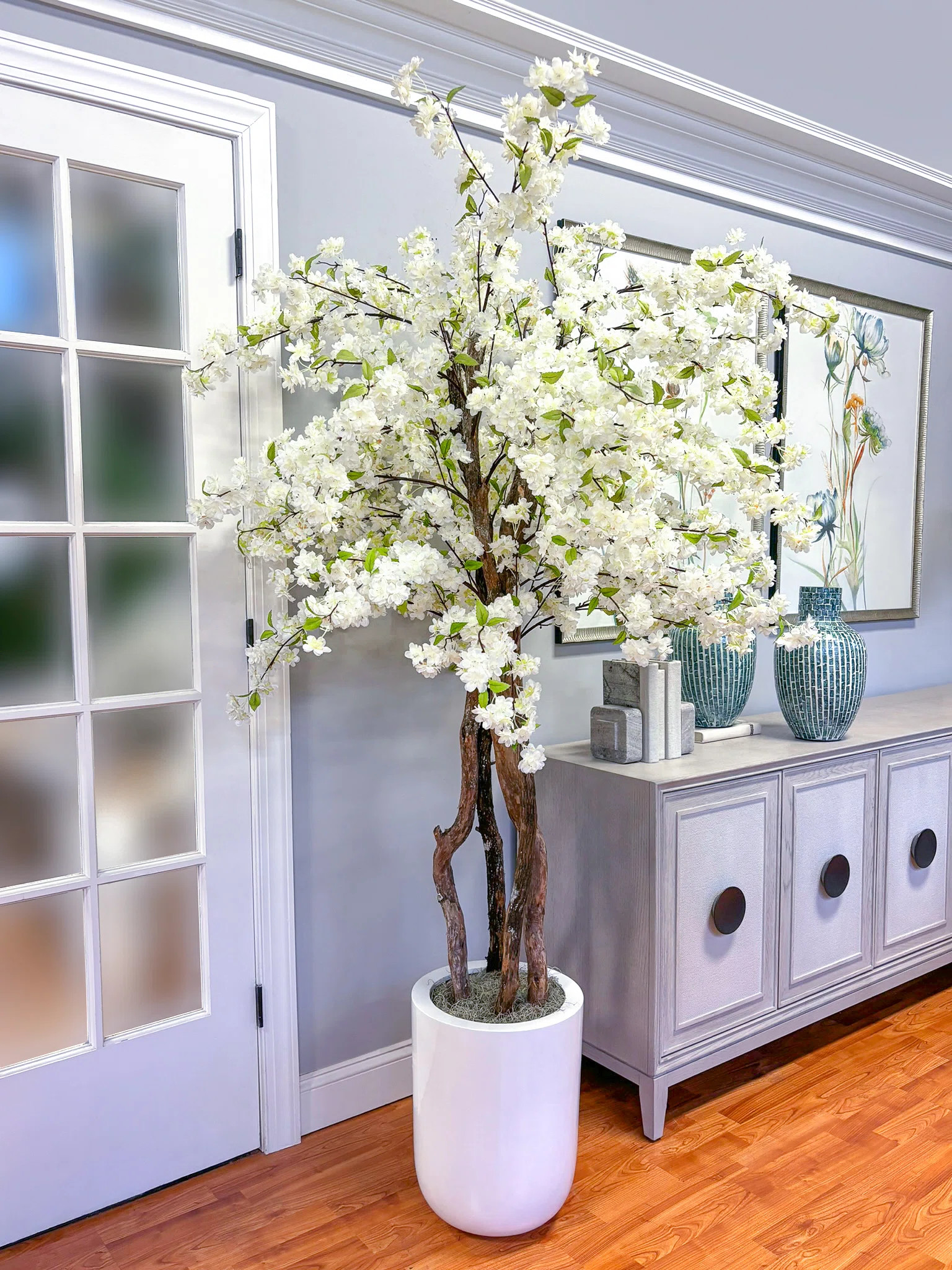 Danao City 6.5' Faux Cherry Blossom Tree in Fiberstone Pot | Wayfair North America