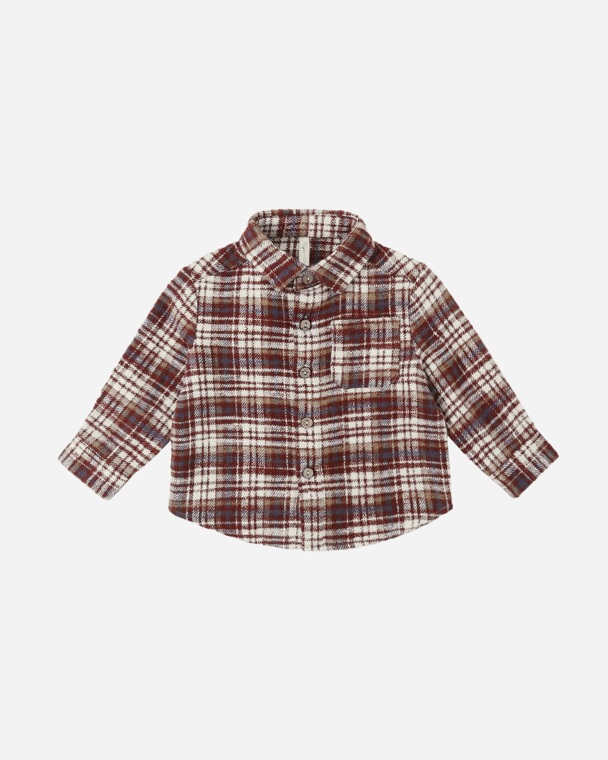 Collared Long Sleeve Shirt || Burgundy Plaid | Rylee + Cru
