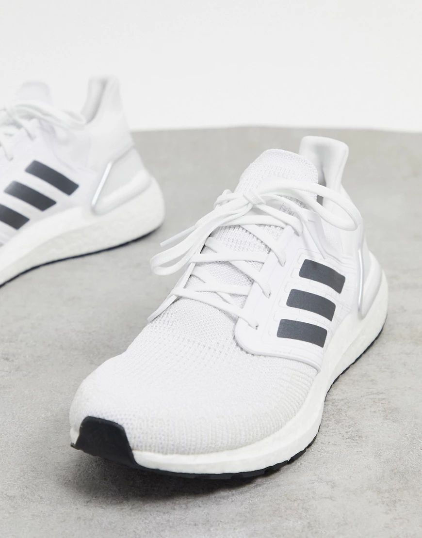 adidas Ultraboost 20 trainers in white night & dash grey | ASOS (Global)