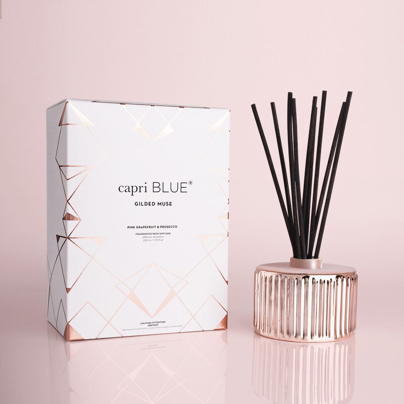 Pink Grapefruit & Prosecco Gilded Reed Diffuser 7.75 fl oz | Capri Blue | Capri-Blue