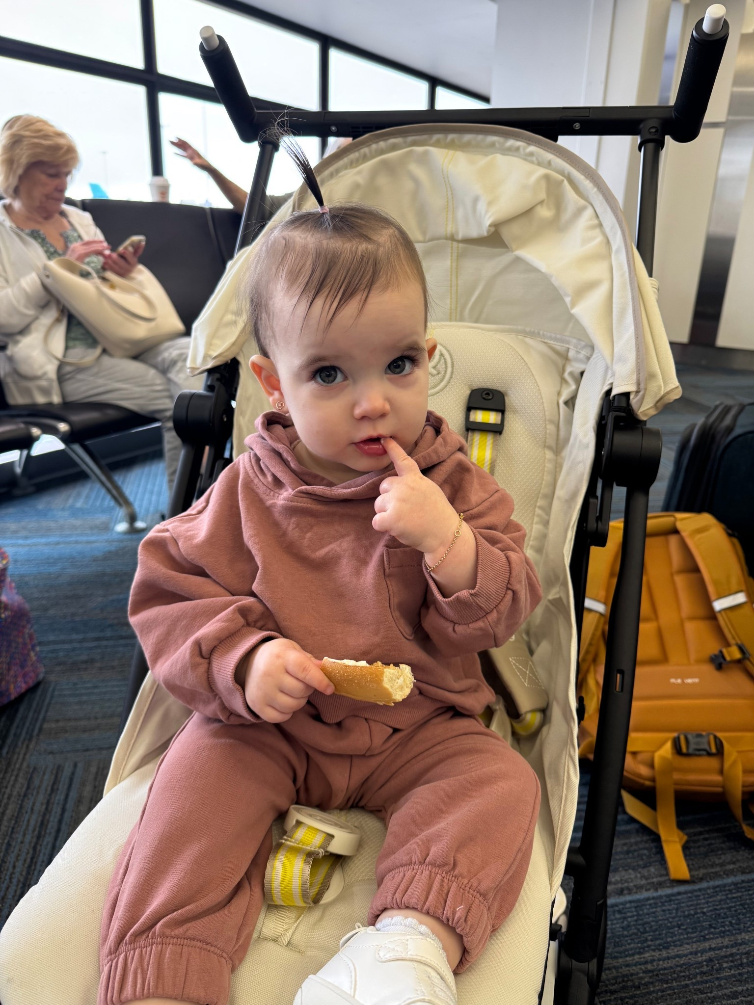 Traveling stroller! Folds up to fit under seat or above head compartment 

#LTKTravel #LTKBaby #LTKHome