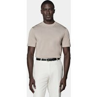 Suitsupply Light Taupe Short Sleeve Crewneck | Suitsupply (US)