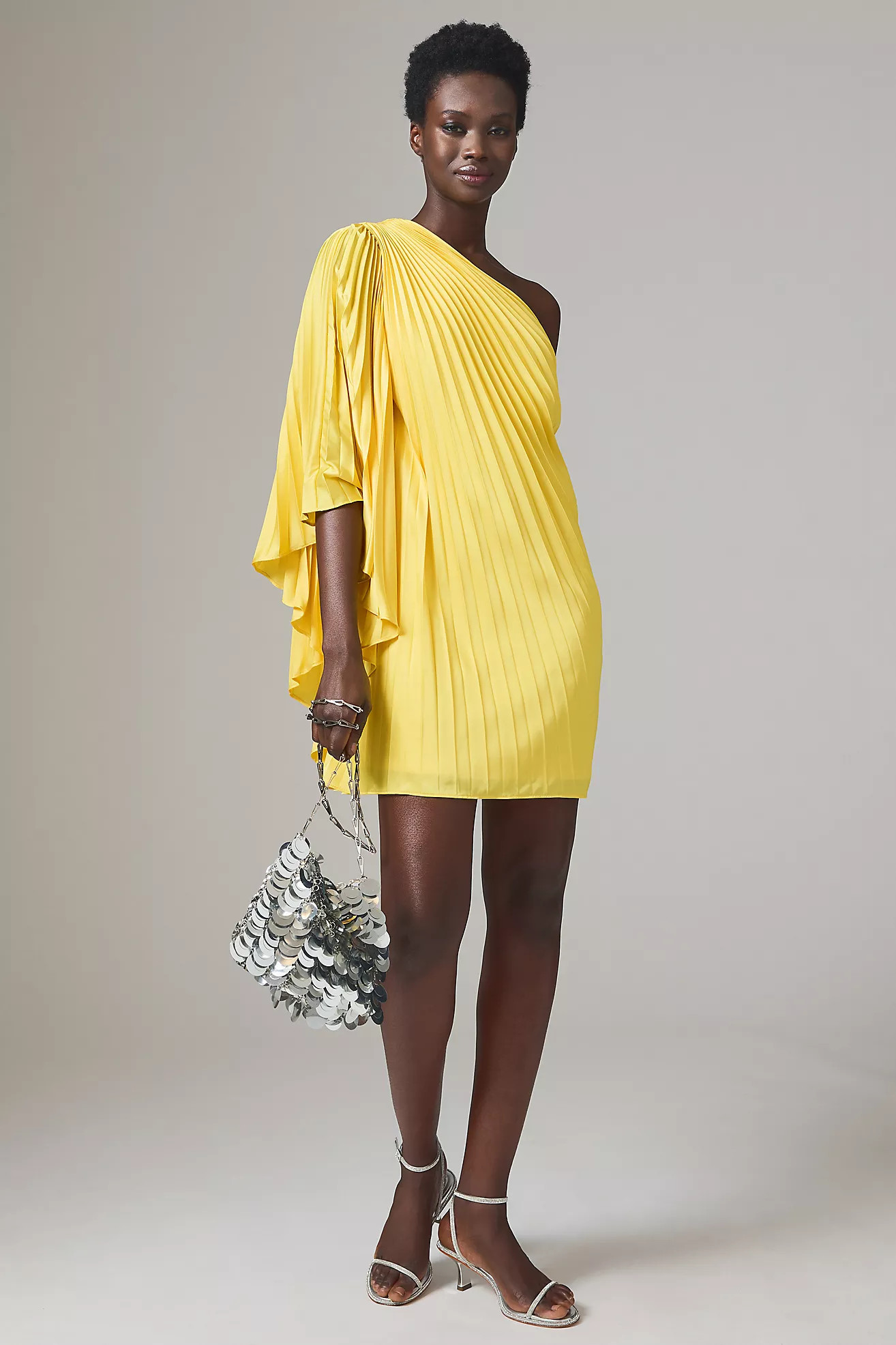 Hutch One-Shoulder Pleated Mini Dress | Anthropologie (US)