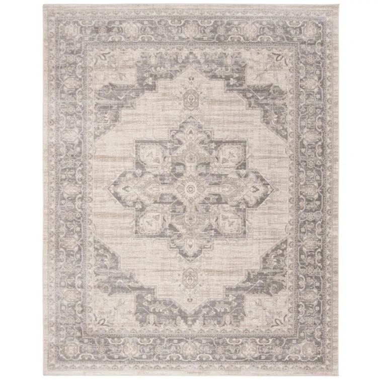 Evart Oriental Cream/Gray Area Rug | Wayfair Professional