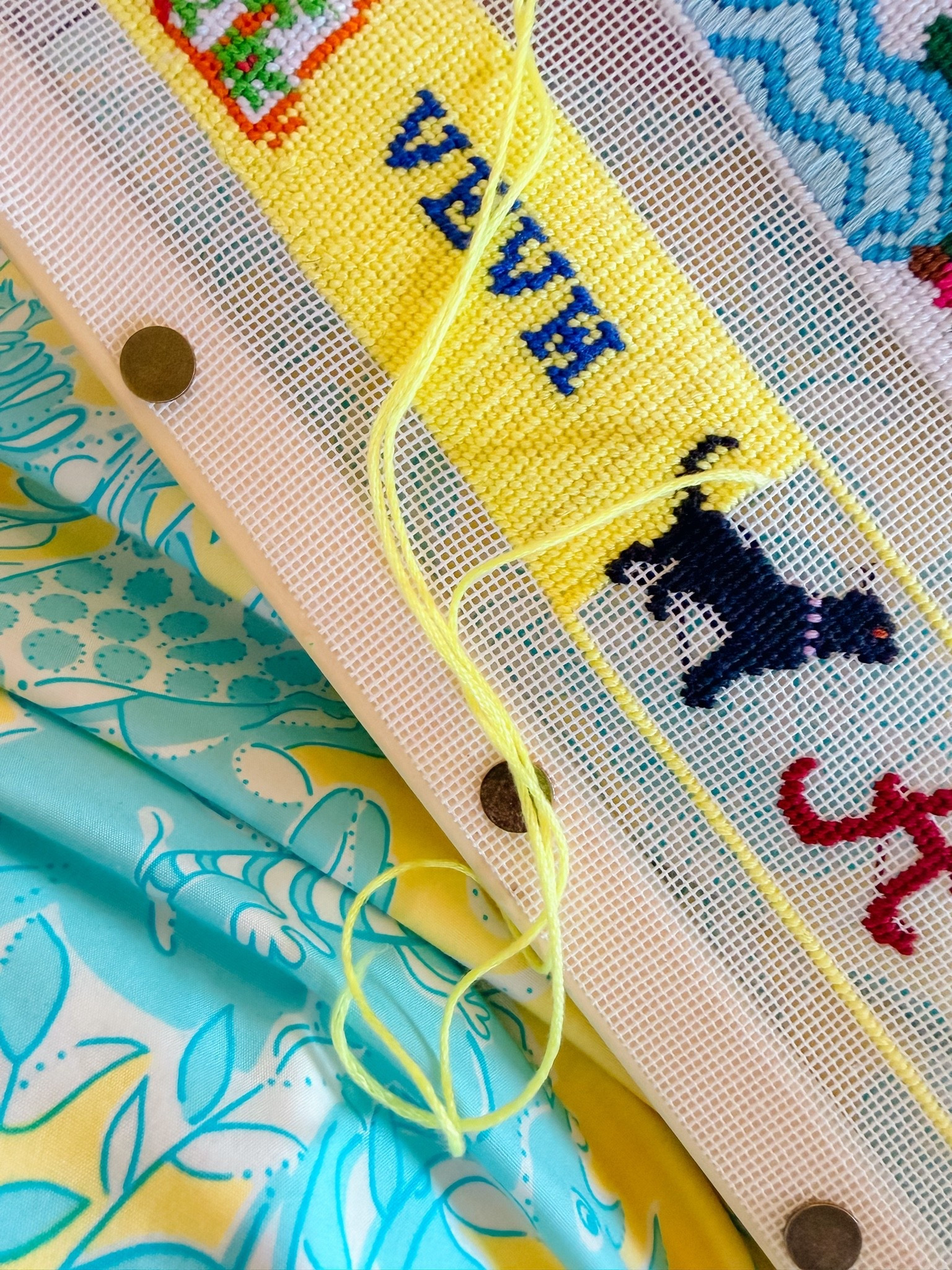 New needlepoint project underway…!!!! #sundaystitches