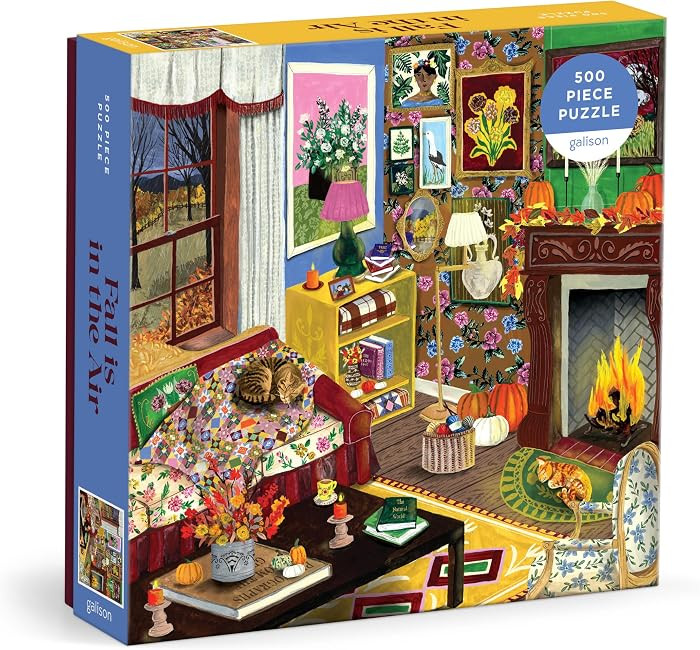 Galison Fall is in the Air Puzzle \u2013 500 Piece Autumn Jigsaw Puzzle with Cozy Fall Living Roo... | Amazon (US)
