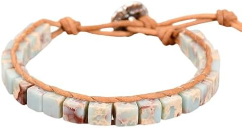 7 Chakra Bracelet Bohemian Handmade Leather Wrap Healing Protection Natural Stone Yoga Beaded Bra... | Amazon (US)