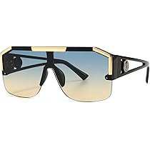 AIEYEZO Square Oversized Sunglasses Flat Top Shield Sun Glasses for Men Women One Lens Square Sha... | Amazon (US)