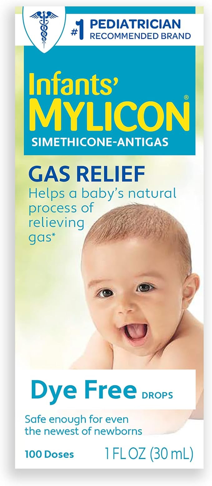 Infants' Mylicon Gas Relief Drops for Infants and Babies, Dye Free Formula, 1 Fluid Ounce | Amazon (US)
