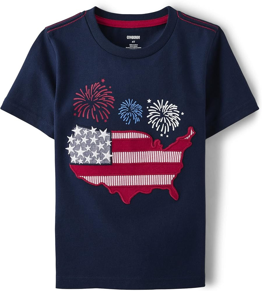 Gymboree Baby Boys' and Toddler All Holidays Short Sleeve Embroidered Tops | Amazon (US)
