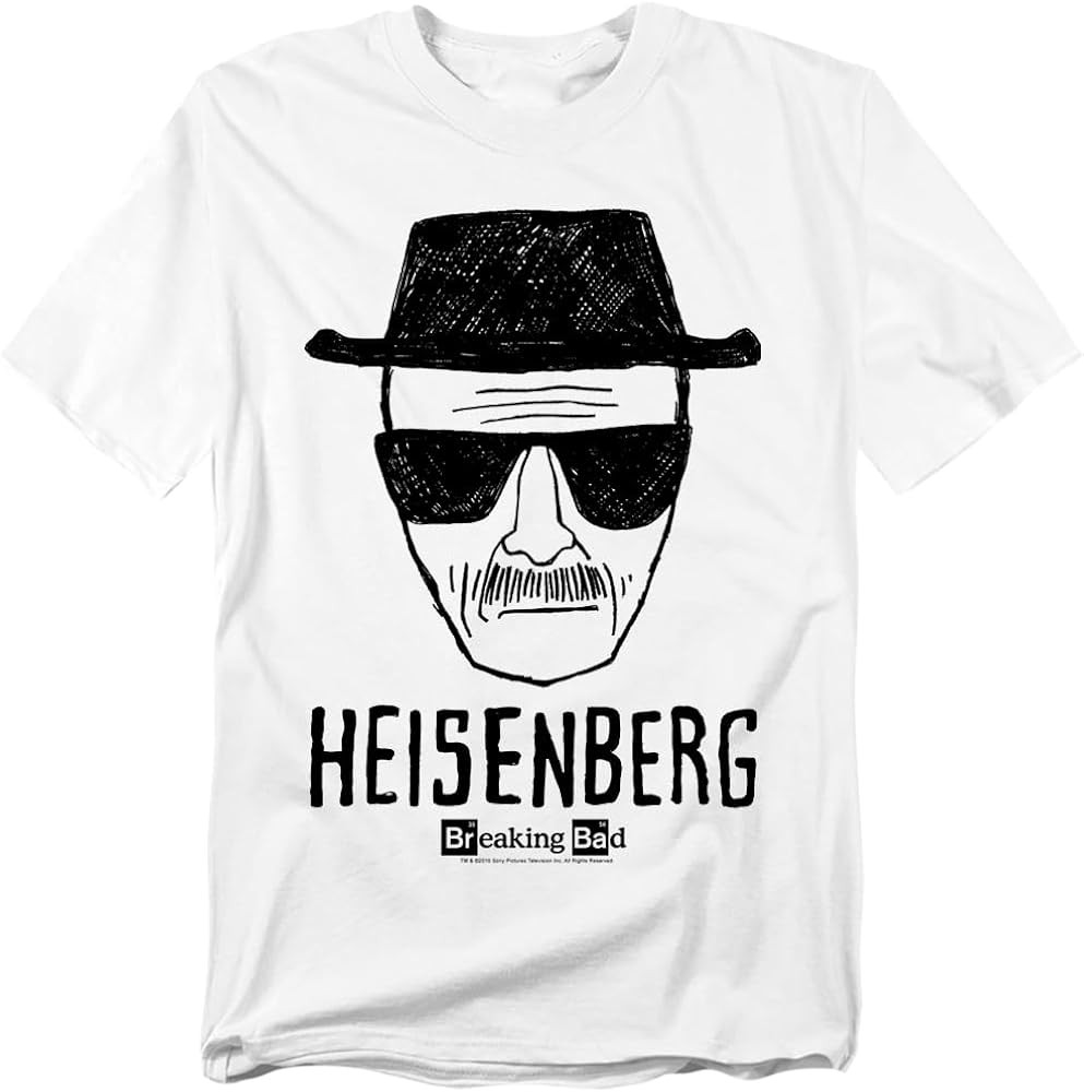 Breaking Bad Hand Drawn Heisenberg T Shirt & Stickers | Amazon (US)