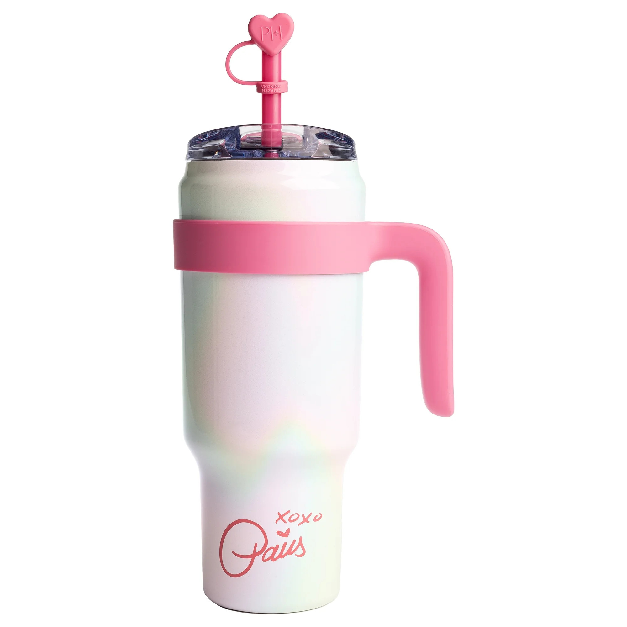 Paris Hilton 40oz Stainless Steel Tumbler with Removable Handle, Straw, and Lid, Rainbow Iridesce... | Walmart (US)