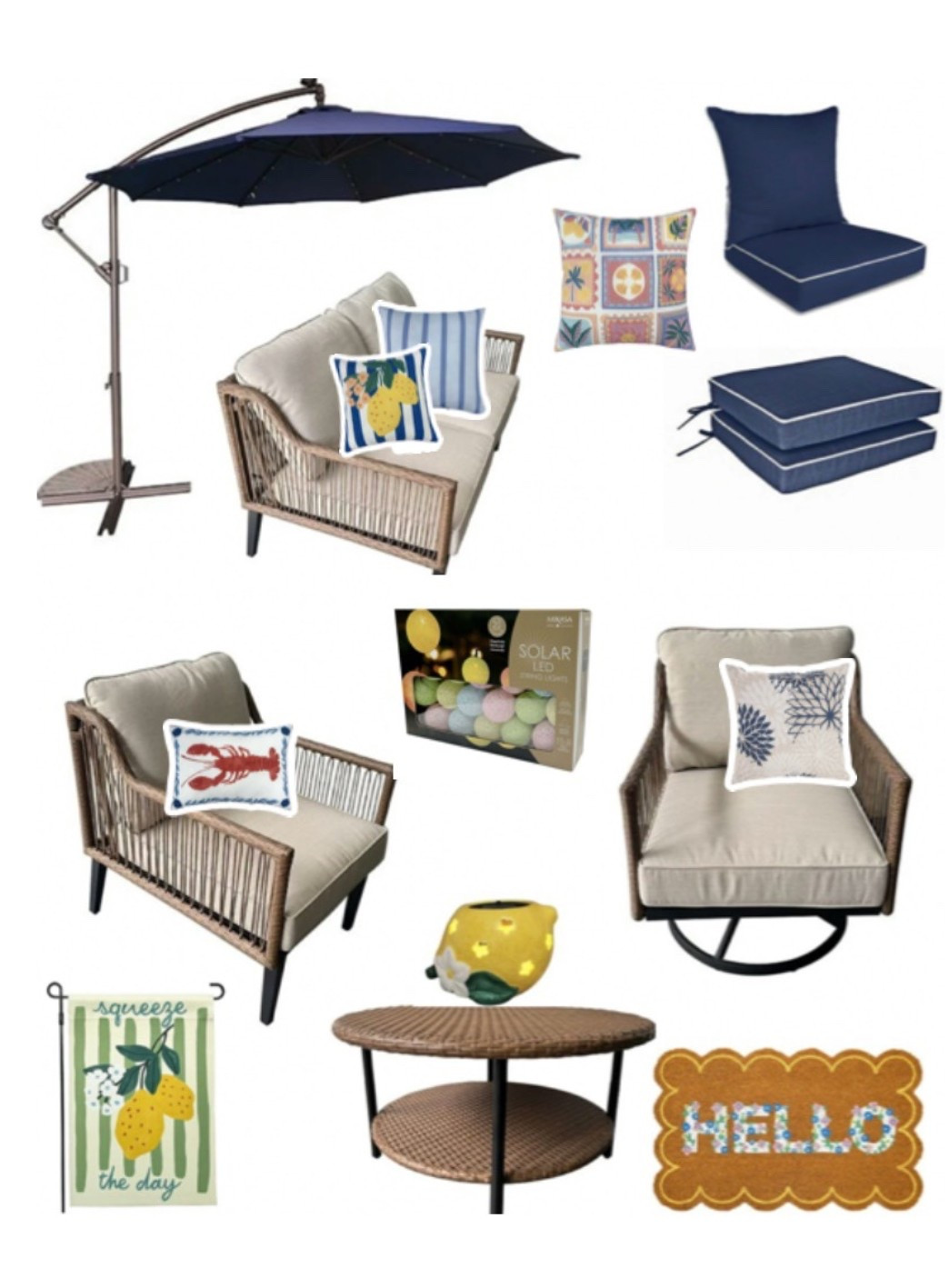 Outdoor refresh but make it cute 🤍🍋
Sharing the patio pieces that instantly upgrade your space—comfy seating, coastal blues, and the perfect lemon touches for summer. Everything linked & easy to mix + match for your own setup. Save for your next home refresh 🌿

#LTKSeasonal #LTKSaleAlert #LTKHome