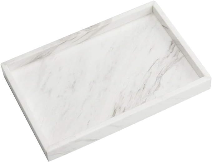 StonePlus Natural Marble Rectangle Luxury Vanity Tray Stone Organizer for Bathroom/Kitchen/Coffee... | Amazon (US)