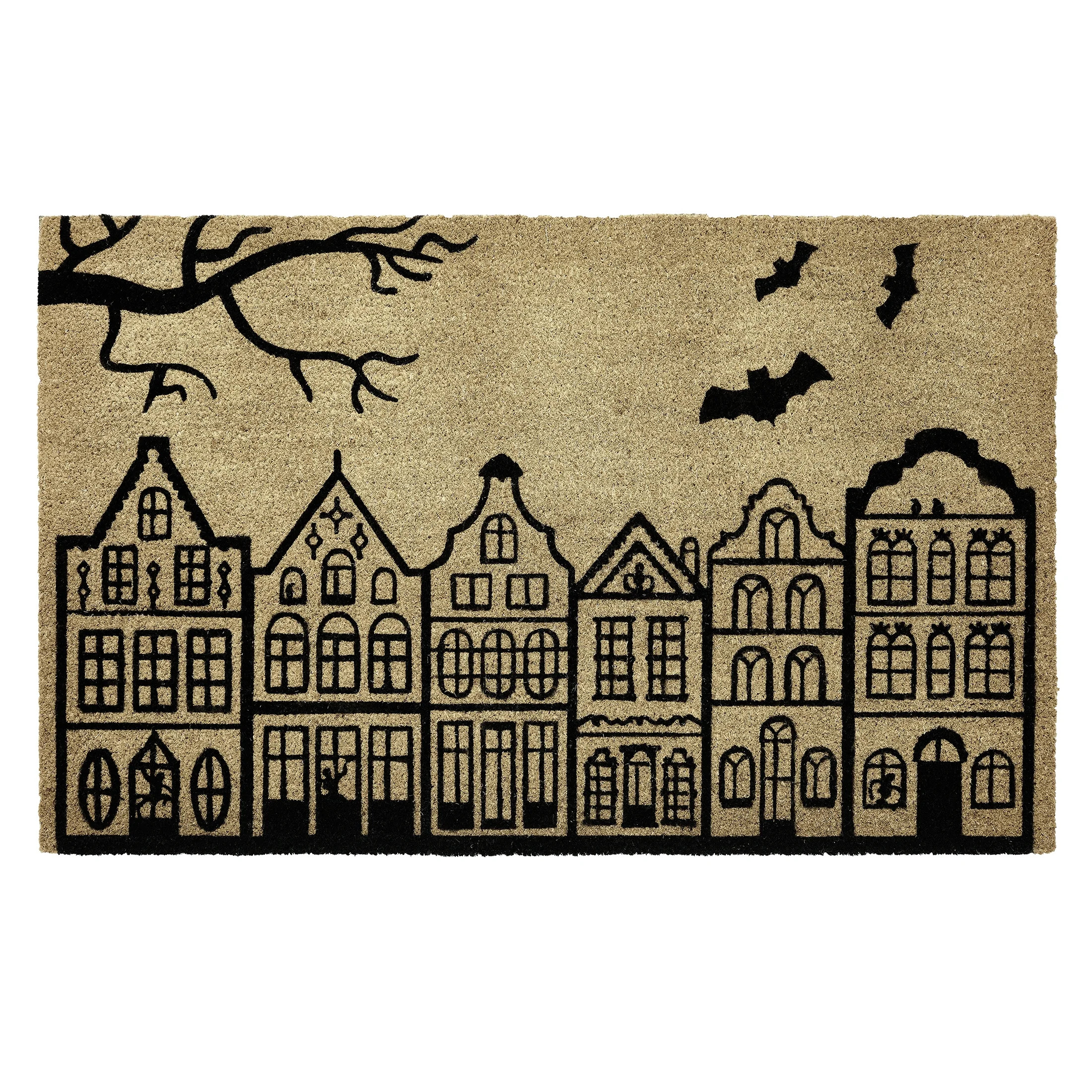 My Texas House Natural/Black Bats Halloween Outdoor Coir Doormat, 30" x 48" - Walmart.com | Walmart (US)