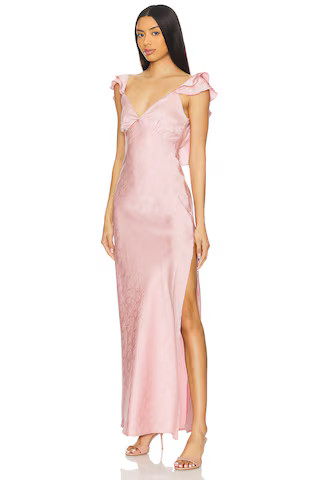 Becky Ruffle Maxi Dress in Dusty Pink | Revolve Clothing (Global)