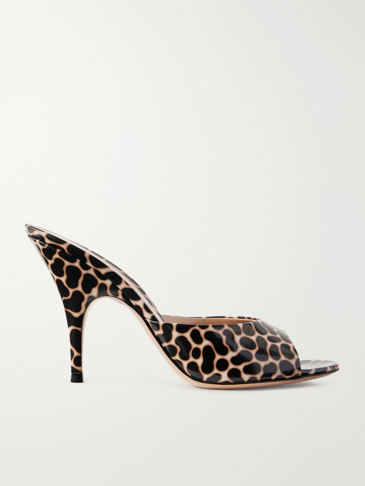 Gianvito Rossi - 95 Leopard-print Leather Mules - Animal Print | NET-A-PORTER (US)