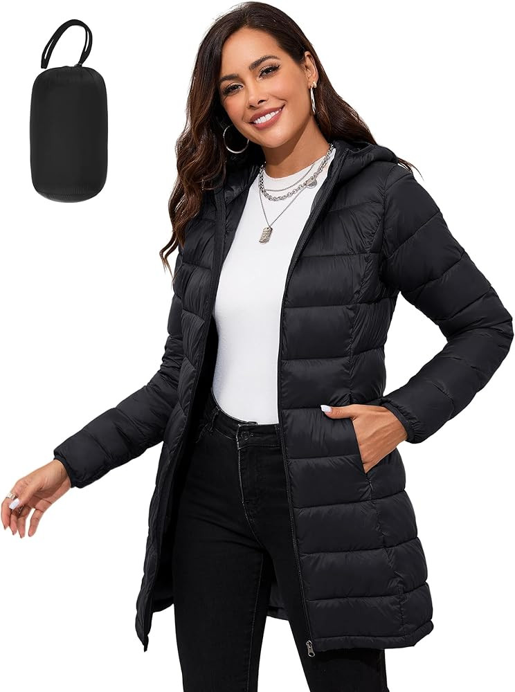 ANOTHER CHOICE Women Packable Puffer Jacket Lightweight Hooded Puffy Jacket | Amazon (US)