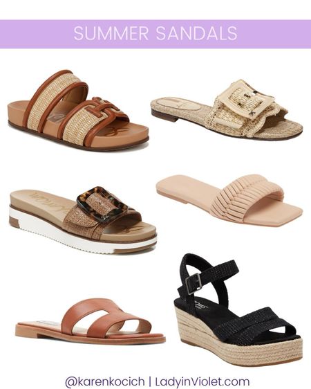 Sandals / summer outfits / vacation shoes / brown sandals / black wedges / neutral slide sandals 

#LTKFindsUnder100 #LTKSeasonal #LTKShoeCrush