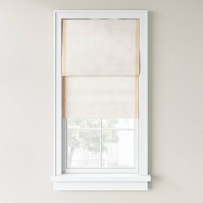 1pc Light Filtering Cordless Linen Blend Roman Window Shade Light Natural - Threshold™ | Target