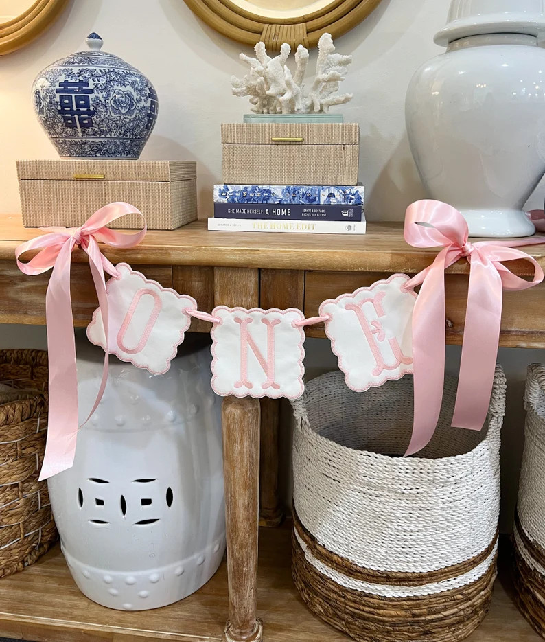 Monogrammed Birthday Banner High Chair Birthday Banner - Etsy | Etsy (US)