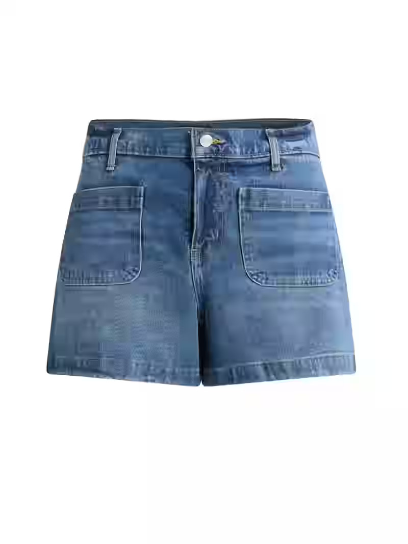 Free Assembly Women's Patch Pocket Denim Shorts, 4" Inseam, Sizes 0-16 | Walmart (US)