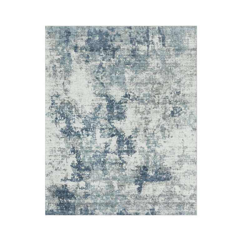 SIXHOME 4'x6' Washable Non-Slip Area Rug, Modern Abstract Blue Rugs, Ultra-Soft Indoor Farmhouse ... | Walmart (US)