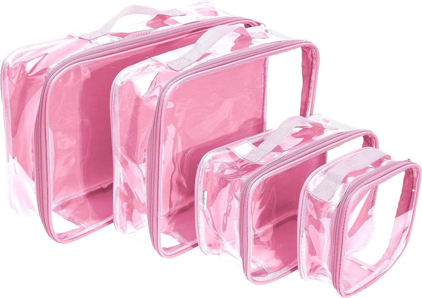 Clear Packing Cubes set of 4 / Packs 7-10 Days of Clothes/Premium PVC Plastic Storage Cube | Amazon (US)