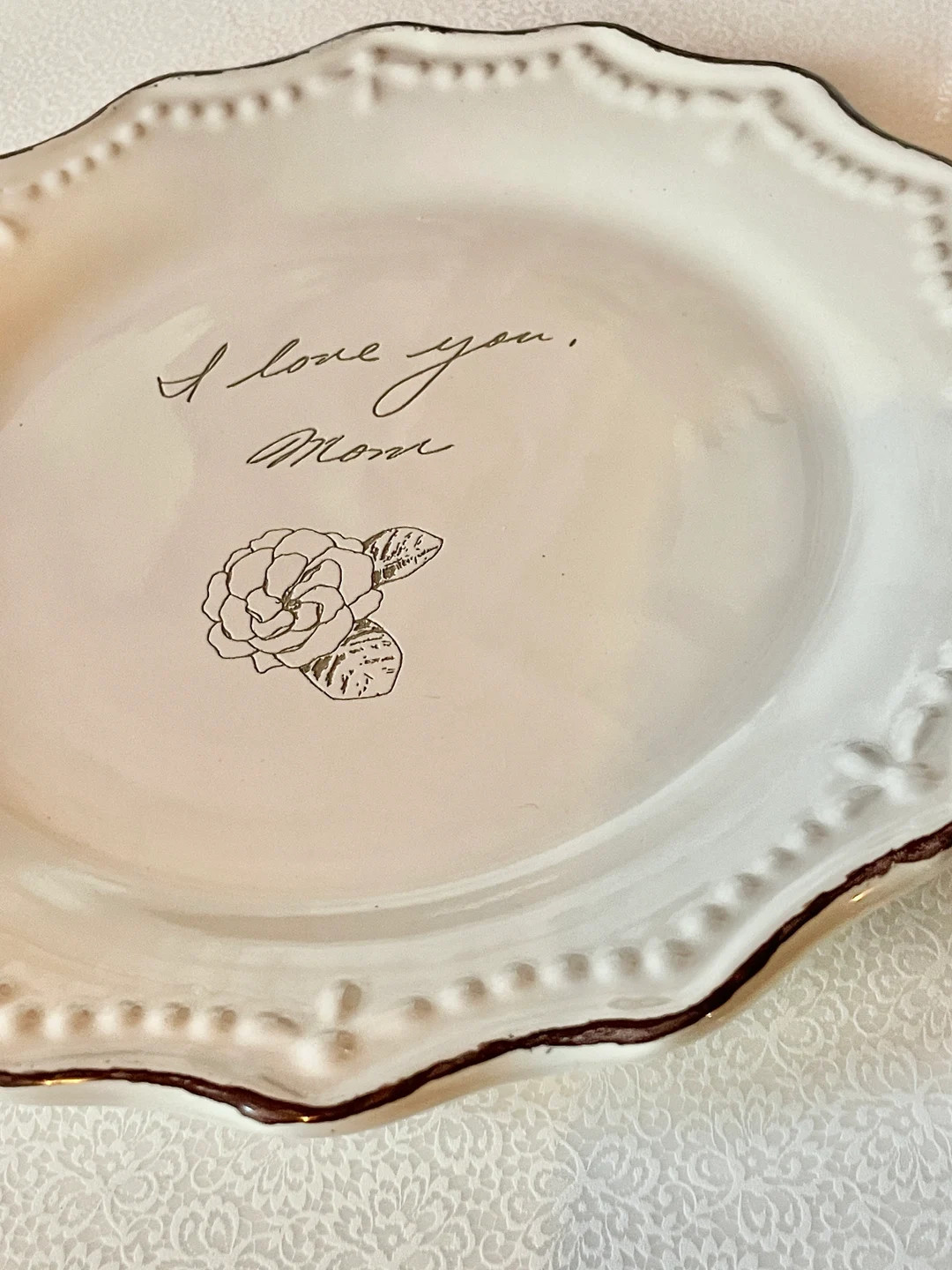 Personalized Handwriting Engraved Trinket Dish, Custom Jewelry Plate - Etsy | Etsy (US)