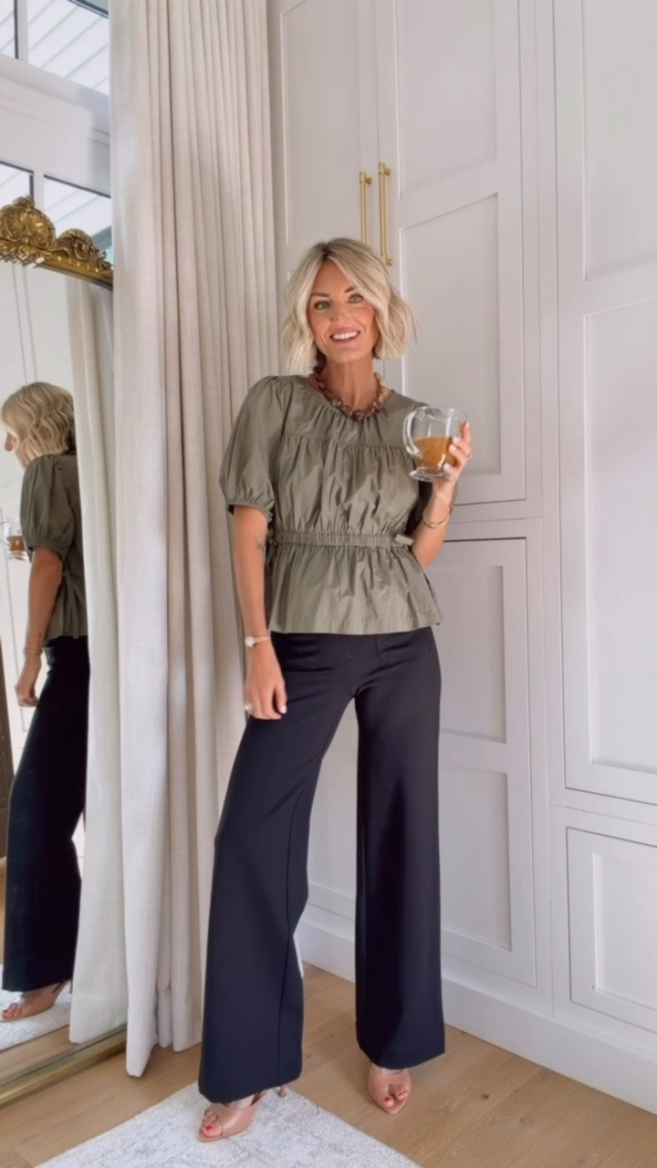 a great workwear look for fall! This top would also be cute paired with a skirt or jeans for weekend wear! Wearing xs top , 00 pants

Loverly grey, loft finds, sale women’s clothing, fashion finds women, workwear outfit inspo

#LTKSeasonal #LTKWorkwear #LTKSaleAlert