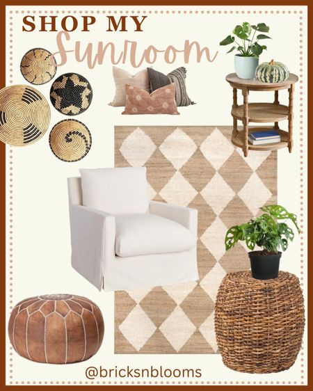 Shop My Sunroom 

Jute rug, farmhouse decor, rustic, faux plants, side table, baskets, rattan 

#LTKhome #LTKSeasonal #LTKHoliday