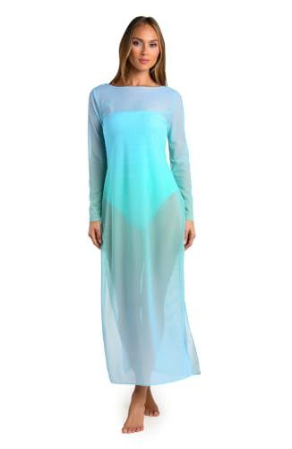 Sunshine 79 Women's Maxi Dress Swimsuit Cover Ups, Seafoam//Ombre Illusions, L | Amazon (US)